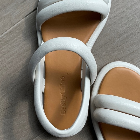 See By Chloe White and Tan Sandals - Picture 9 of 16